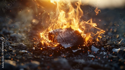  burning piece of paper crumbling into ashes, emphasizing the passage of time and the inevitability of change. 