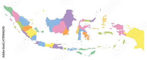 Outline of the map of Indonesia with regions