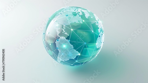 Networks run around the globe, copy space. Space for text,世界中に張り巡らされたネットワーク、コピースペース。テキストスペース,Generative AI