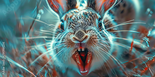 Rabbit Dental Disease: The Tooth Spikes and Drooling - Visualize a rabbit with highlighted teeth showing overgrowth, experiencing tooth spikes and drooling, illustrating the symptoms of dental disease