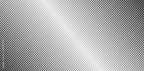 Striped halftone pattern. Black and white monochrome background with diagonal lines. Minimalistic print