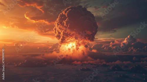 Nuclear explosion mushroom cloud