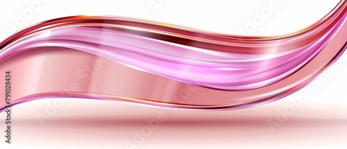  A pink and red wave with light reflections at its bottom
