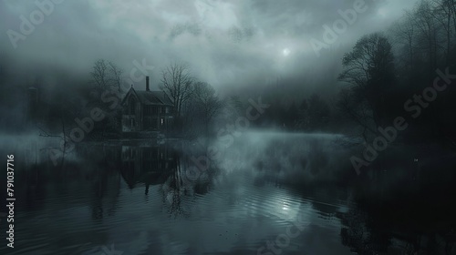 Nestled amidst towering trees, lay a tranquil lake shrouded in an eerie silence. Legends whispered of a restless spirit that roamed its misty shores, haunting the souls of those who dared to trespass.
