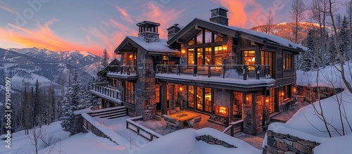 Mountain retreat boasting ski-in/ski-out access and a cozy fireplace. 
