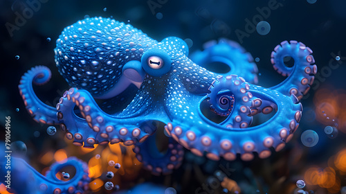 Blue-ringed octopus (Hapalochlaena maculosa) 