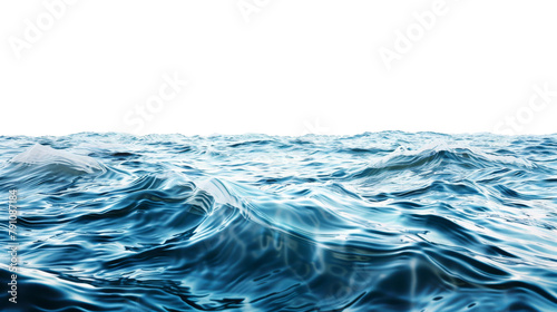 Sea water surface, isolated on white, cut out