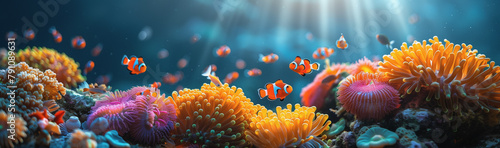 Underwater Coral Paradise with Fish