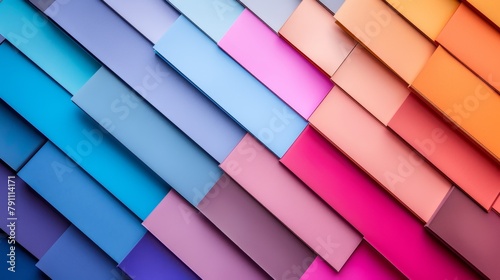 Vibrant and colorful background featuring diagonal stripes in shades of pastel and vibrant colors