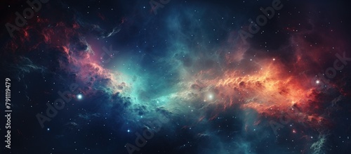 Colorful cosmic gas clouds in space