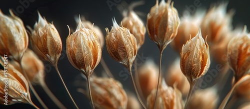 Delicate Samara Seed Pods in Minimalist Macro Photography Style