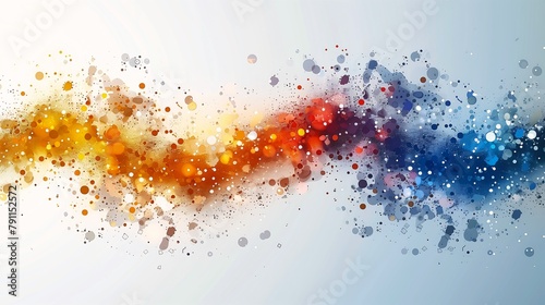 brightly colored abstract background wave paint flares color smoke technology review orange blue automatism pigments spread out air vector interconnections