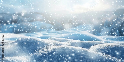 winter landscape snowdrifts Generative AI