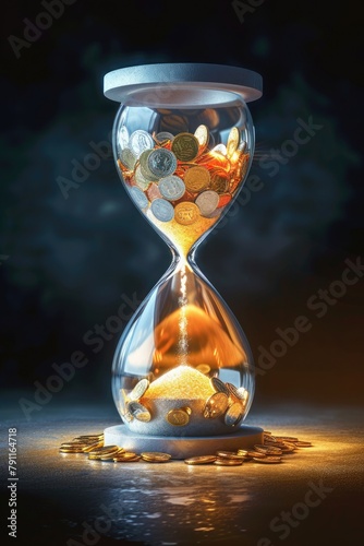 Sand trickles through the hourglass, a reminder of the preciousness of time in investment 🕰️💼 Seize the moment to sow seeds for future financial growth and security! #InvestWisely