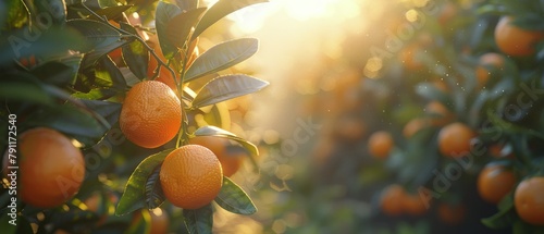 Tree Filled With Ripe Oranges