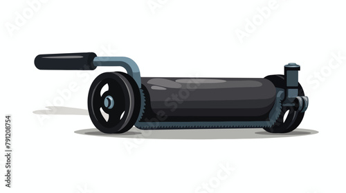 Construction paint roller tool icon Black Vector il