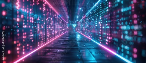 Futuristic Data Tunnel Vision