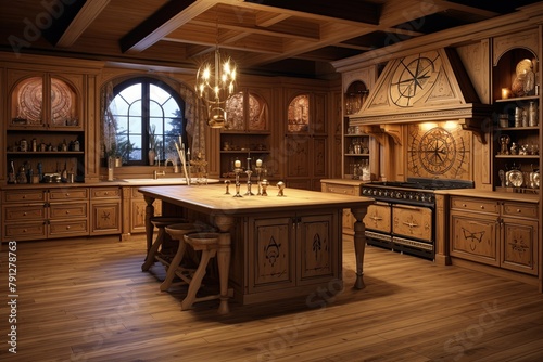 Astrological Parquet: Alchemist's Laboratory Kitchen Concepts
