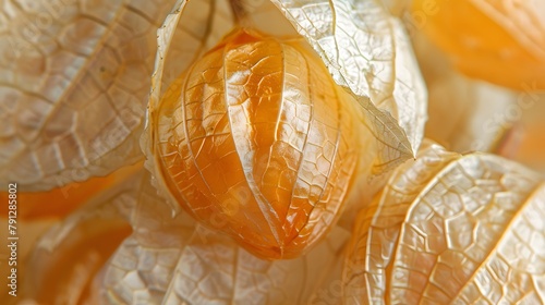 Physalis peruviana. Cape Gooseberry in the detail