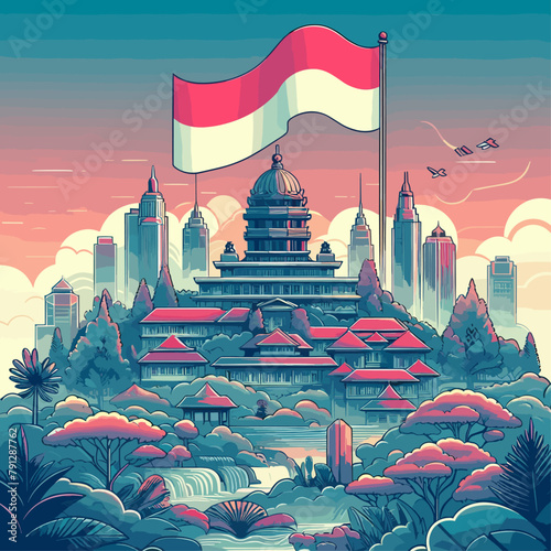Indonesian national education day illustration - Hari Pendidikan Nasional