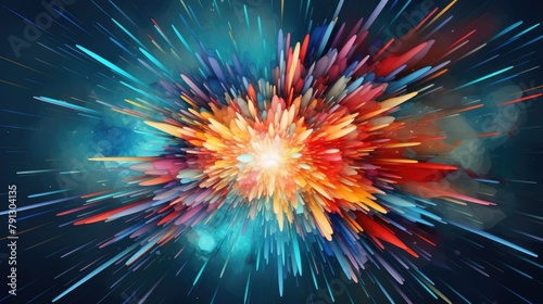Digital Expansion The Internet Abstract Explosion A deep dive into the rapid growth and expansion of the internet, illustrated through an abstract digital explosion.