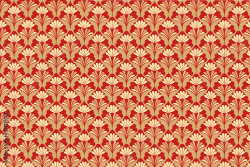  Vector Artdeco style little mono flowers pattern design. 