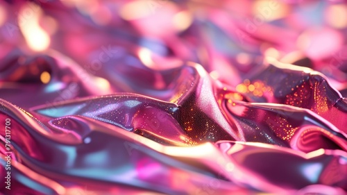 The abstract picture about pink water or liquid that has been flowing, waving, shining and reflected light to the camera like it has been made the light by itself that make it so beautiful. AIGX01.