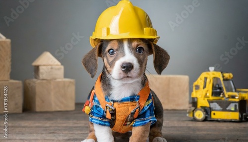 Dog Days of DIY: Dress Up Your Pup in a Miniature Construction Worker Outfit!"