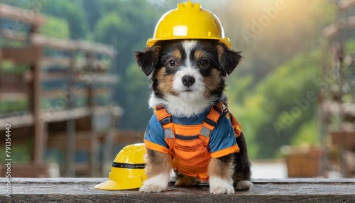 Dog Days of DIY: Dress Up Your Pup in a Miniature Construction Worker Outfits 