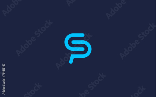 letter ps or sp logo icon design vector design template inspiration