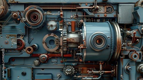 An X-ray image capturing the internal structure of a vintage camera, showcasing the mechanical elegance of its gears and shutter mechanism.