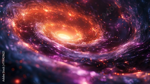 Spiral Galaxy in Milky Way, Star-filled Universe, Nebula. Space Background Featuring Spiral Galaxy