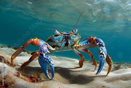 Blue sea crayfish in the Red Sea, Egypt, Africa