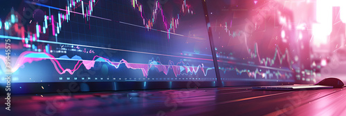 Graphs representing ups and downs Financial market stock market concept Market trend based, Market Dynamics: Graphs Showing Ups and Downs in Financial Markets