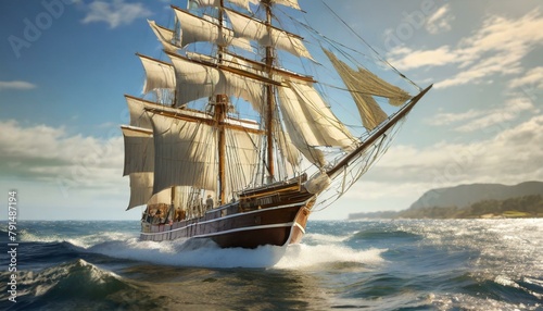 Sails of Glory: The Historic Schooner Braving the Seas" 
