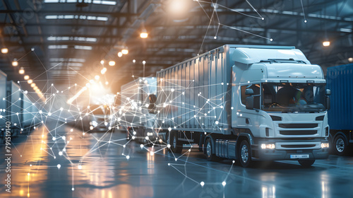 A logistics company optimizing delivery routes using real-time GPS tracking and data analytics.