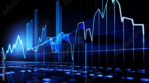 A highenergy image of deep blue arrows moving upwards on a financial dashboard, representing stock market growth and dynamic investment opportunities