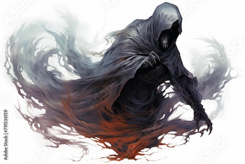 Illustration of a Wraith on a White Background