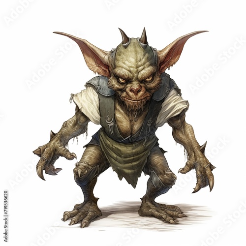 Illustration of an Imp on a White Background
