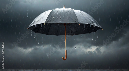 umbrella under rain