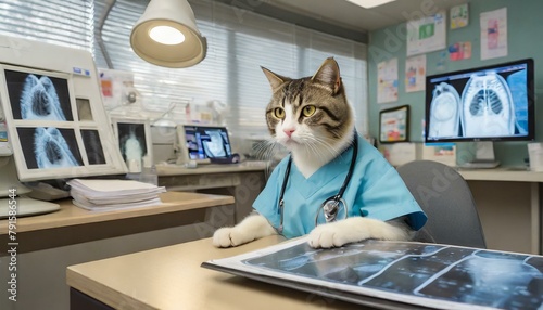 医療現場で働く猫