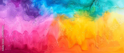 Abstract colorful rainbow color painting background - watercolor splashes, acrylic or oil brushstroke on canvas or paper, LGBT texture