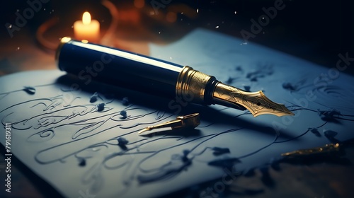 A pristine sheet of paper adorned with the meticulous strokes of an exquisite fountain pen, symbolizing the significance of high-stakes business agreements