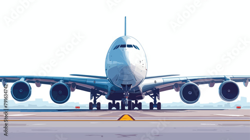 Large airliner vector illustration. Wide-body passe