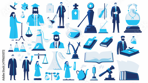 Lawyer rounded vector bicolor icon with 1000 medica