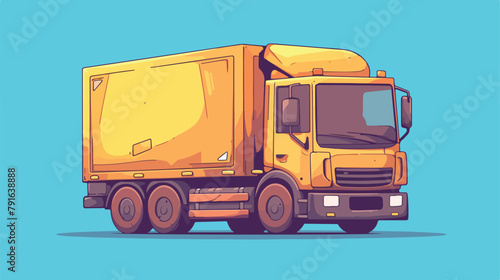 Logistic Truck vector filled outline Icon Design il