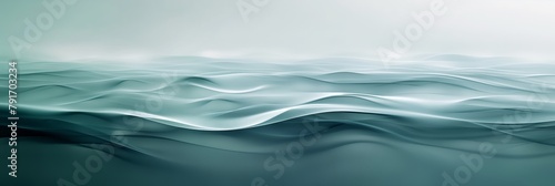 Serene abstract representation of gentle ocean waves conveying calmness and tranquility in a minimalist artistic style