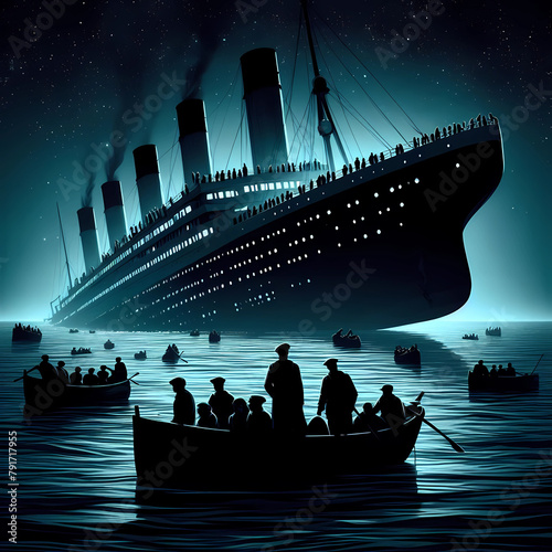 large ocean liner sinking