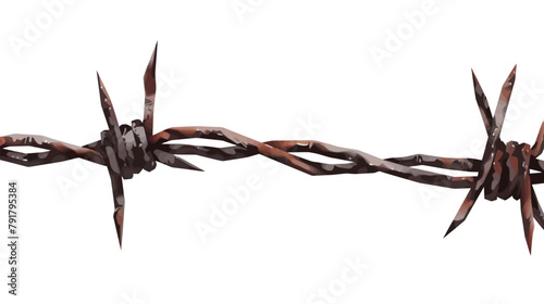 a close up of a barbed wire fence