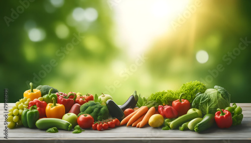 illustration abondance de légumes variés